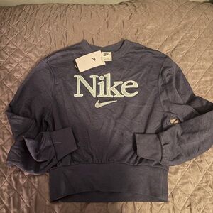 Nike Black and Silver Women's Top